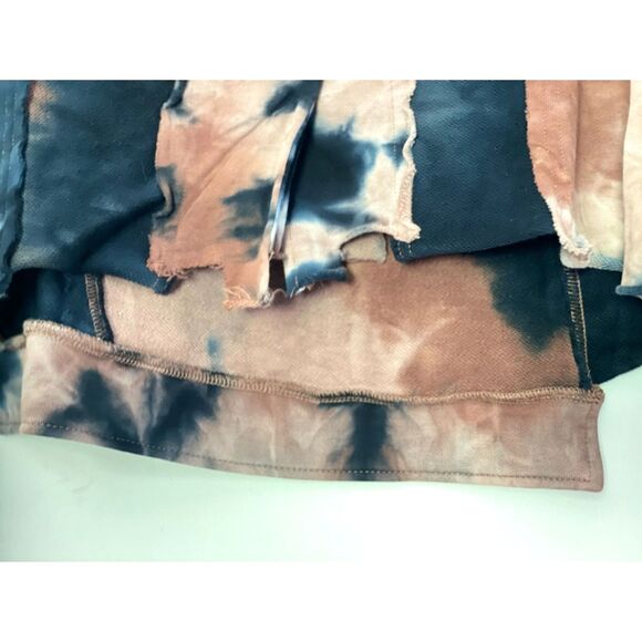 Natural Life Boho Cropped Jacket Size XS-Small Tie Dye Raw Hem NEW with tag - Picture 7 of 16